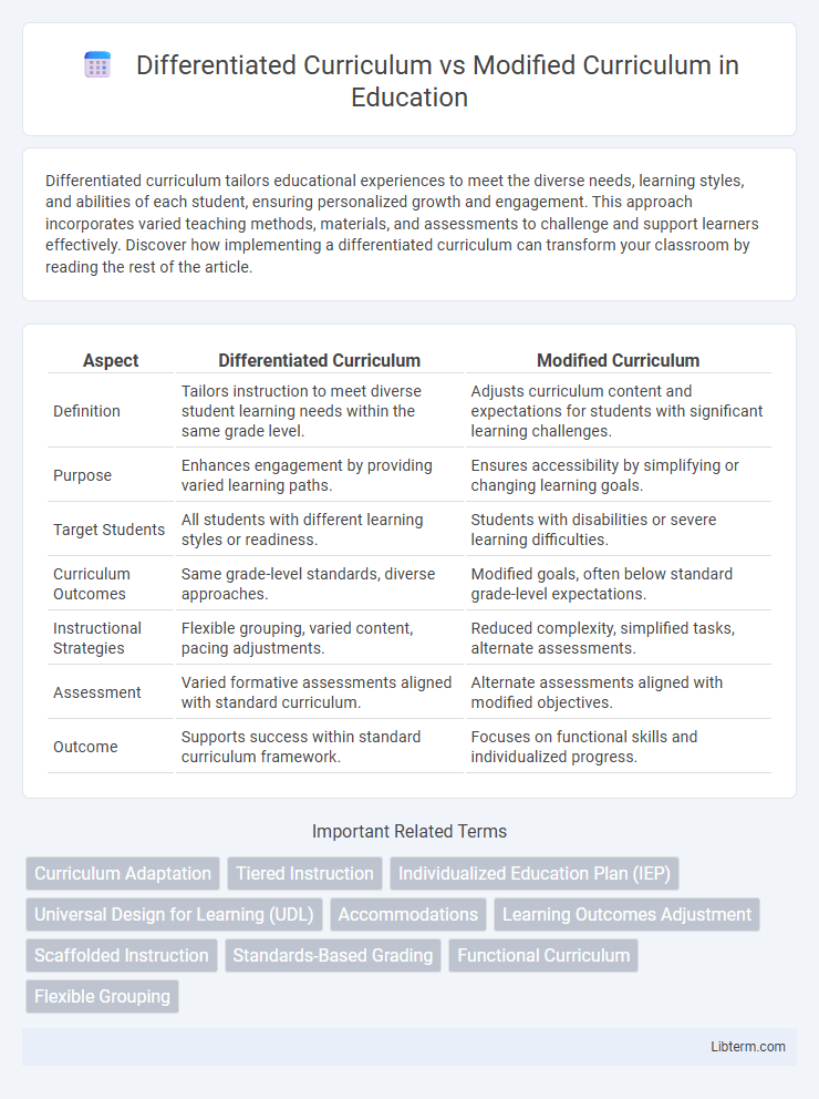 Modified Curriculum vs Differentiated Curriculum in Education - What is The Difference?