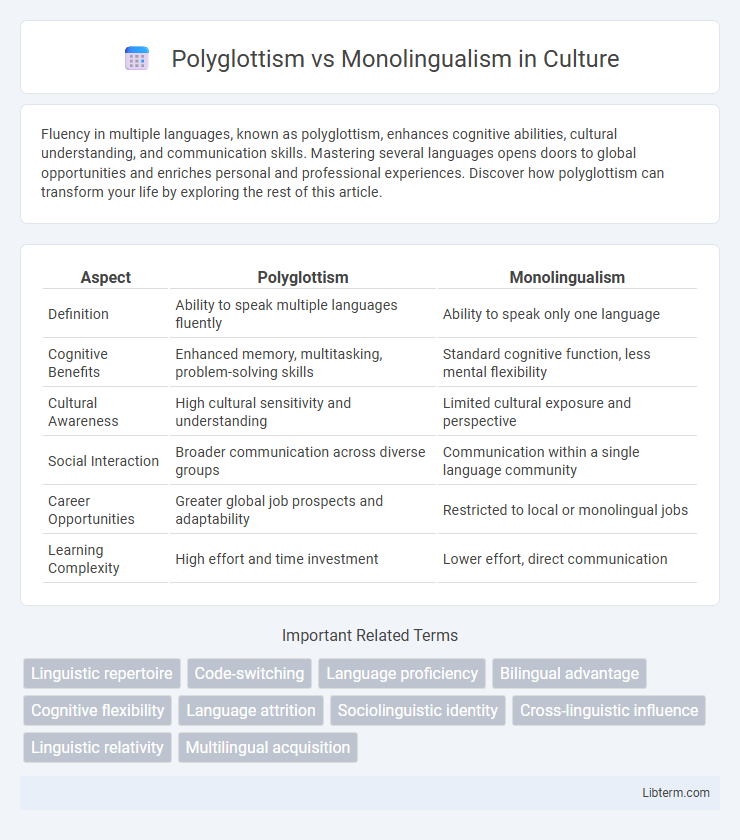 Monolingualism vs Polyglottism in Culture - What is The Difference?