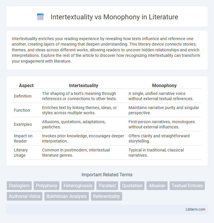 Monophony vs Intertextuality in Literature - What is The Difference?