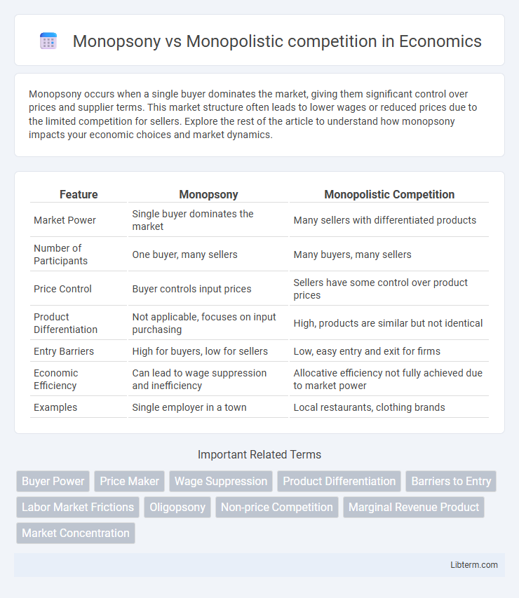 Monopolistic competition vs Monopsony in Economics - What is The Difference?