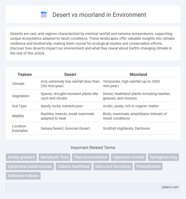 moorland vs Desert in Environment - What is The Difference?
