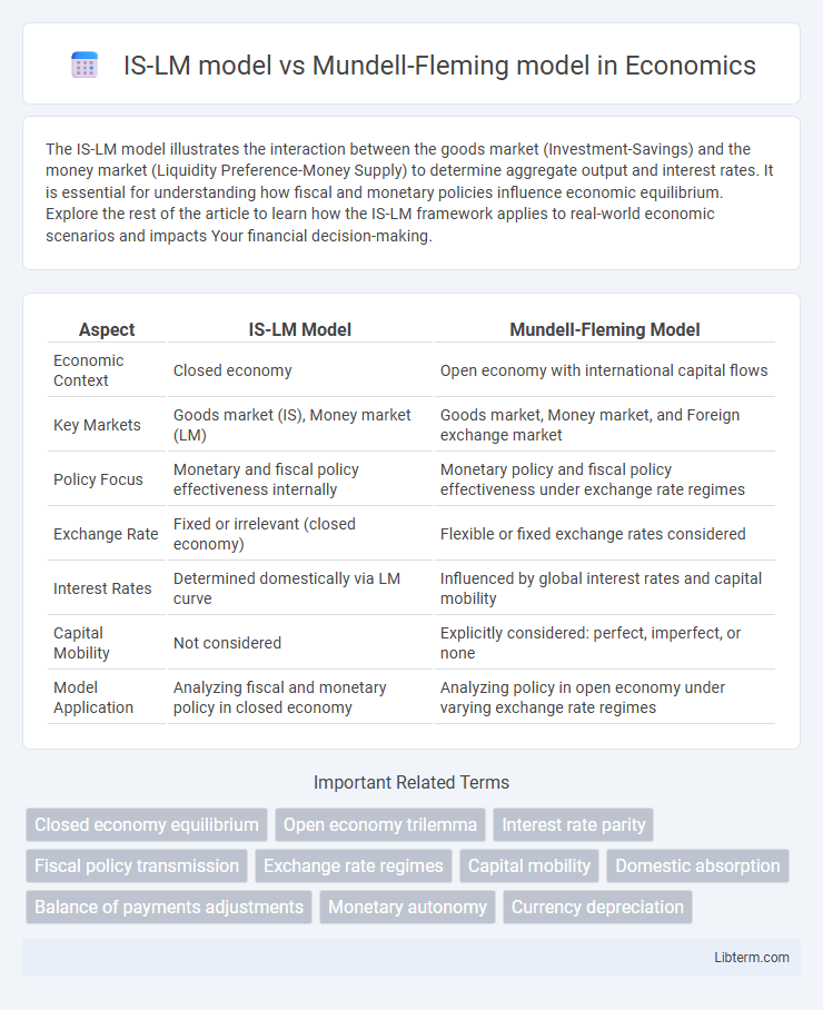 Mundell-Fleming model vs IS-LM model in Economics - What is The Difference?