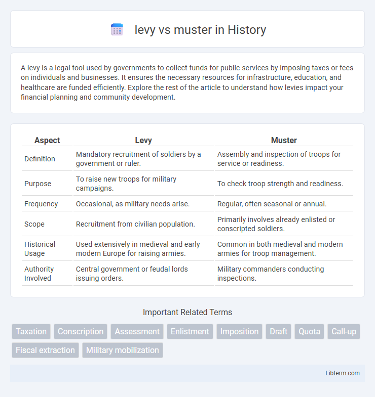 muster vs levy in History - What is The Difference?