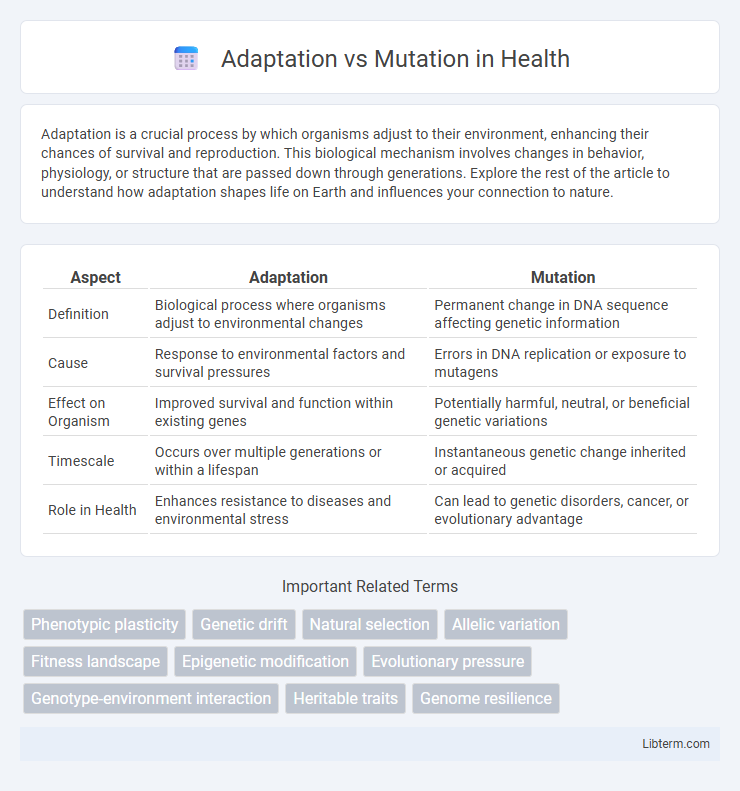 Mutation vs Adaptation in Health - What is The Difference?