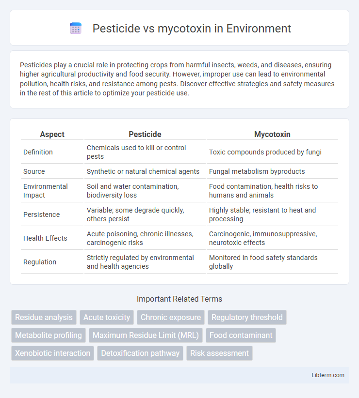 mycotoxin vs Pesticide in Environment - What is The Difference?