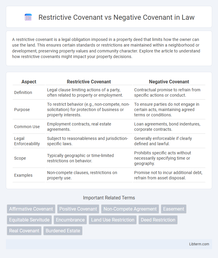 Negative Covenant vs Restrictive Covenant in Law - What is The Difference?