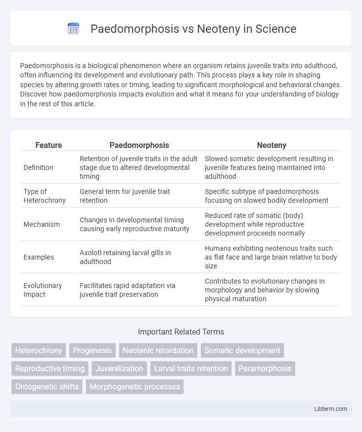 Neoteny vs Paedomorphosis in Science - What is The Difference?