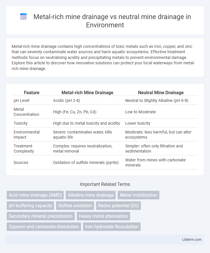 neutral mine drainage vs Metal-rich mine drainage in Environment - What is The Difference?