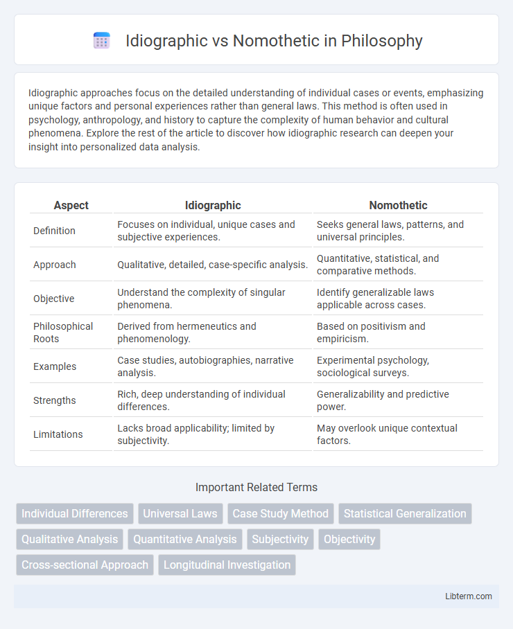 Nomothetic vs Idiographic in Philosophy - What is The Difference?