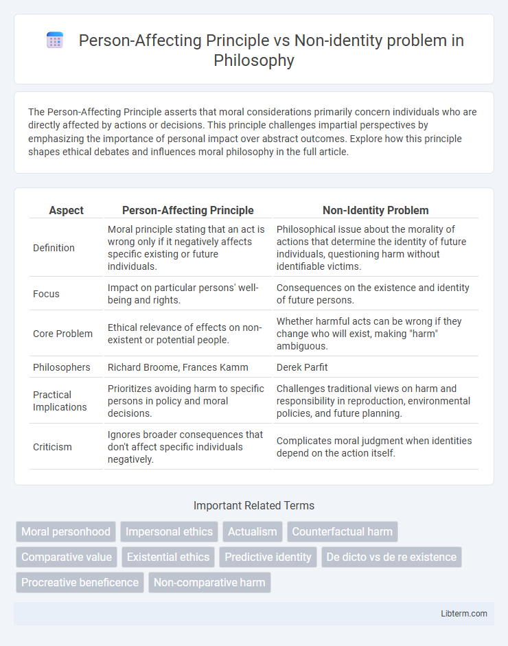Non-identity problem vs Person-Affecting Principle in Philosophy - What is The Difference?