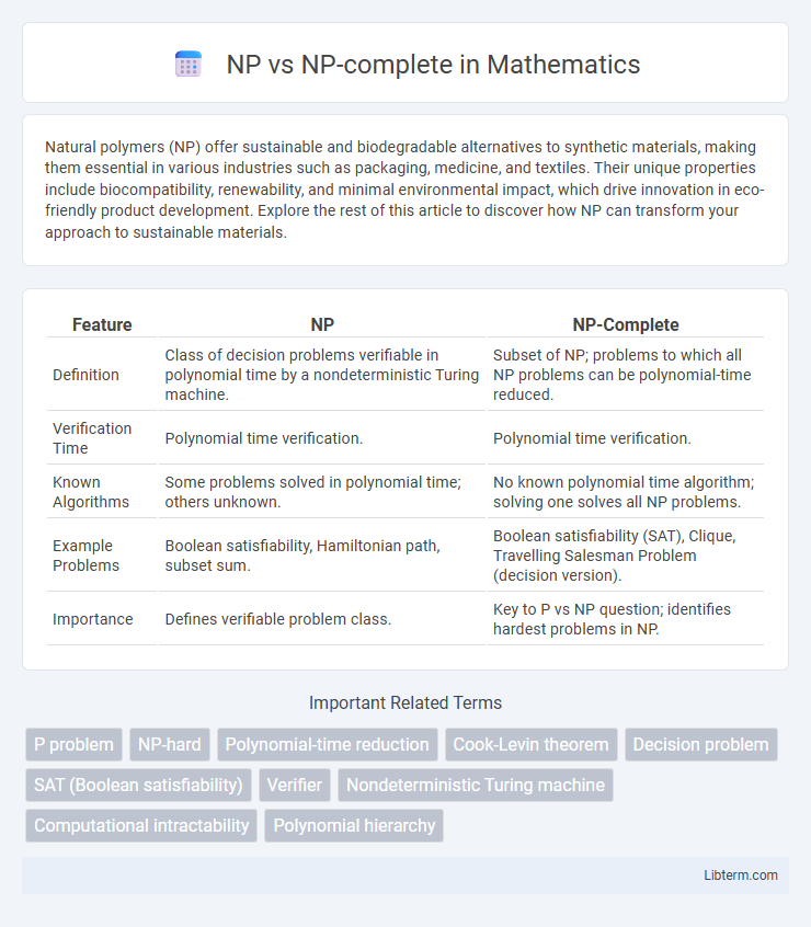 NP-complete vs NP in Mathematics - What is The Difference?