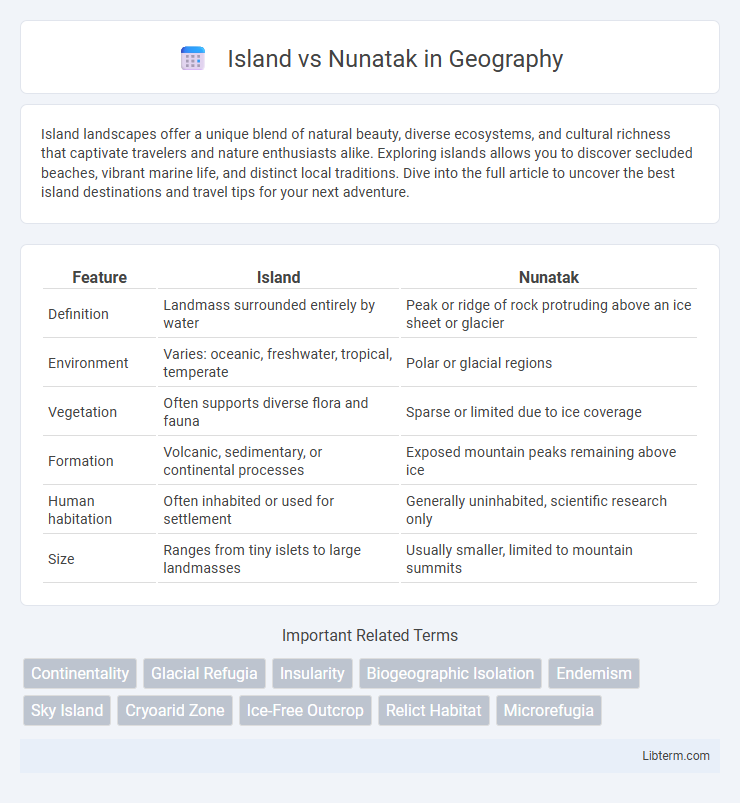 Nunatak vs Island in Geography - What is The Difference?