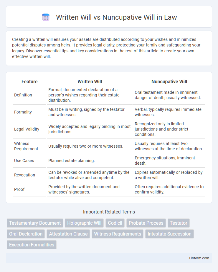 Nuncupative Will vs Written Will in Law - What is The Difference?