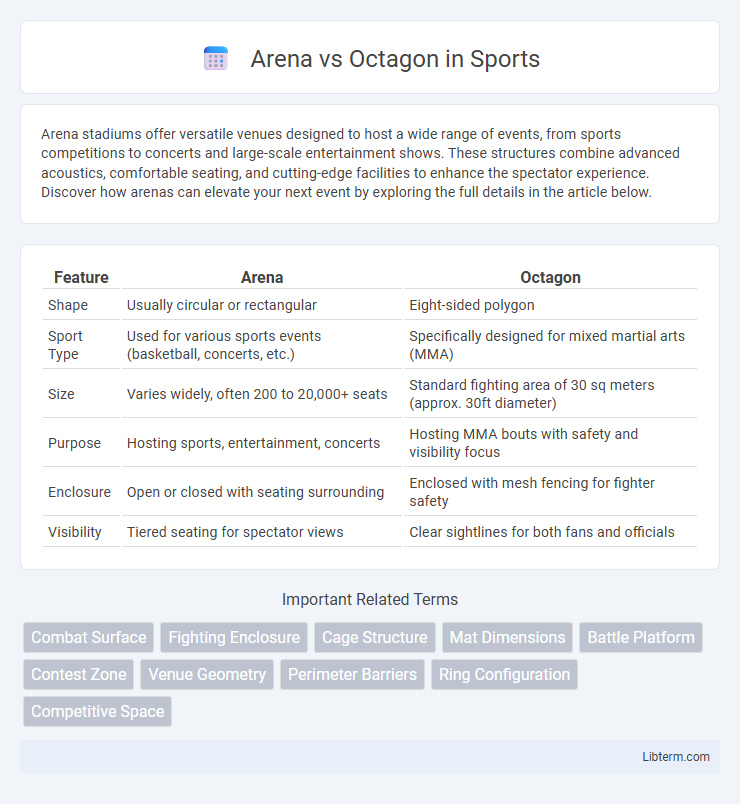 Octagon vs Arena in Sports - What is The Difference?