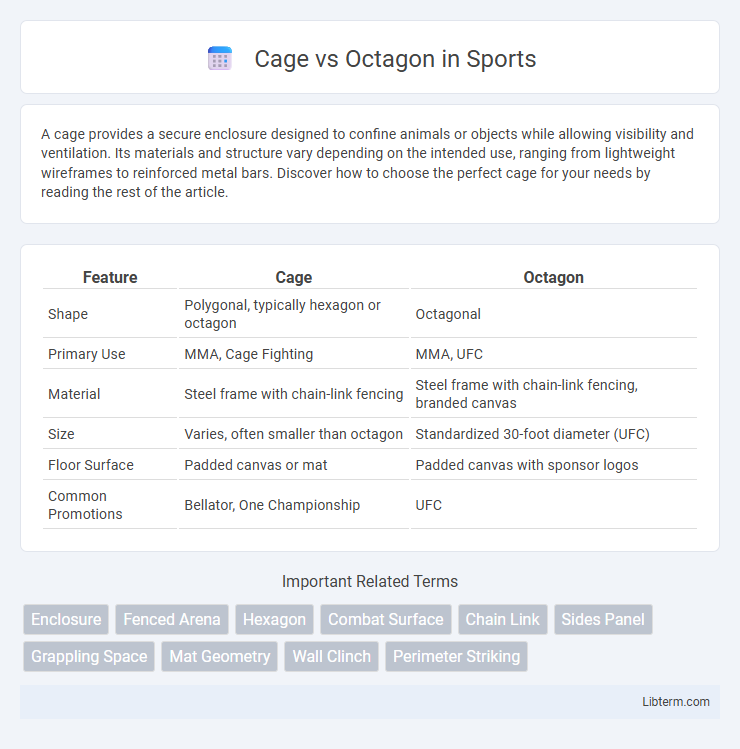 Octagon vs Cage in Sports - What is The Difference?
