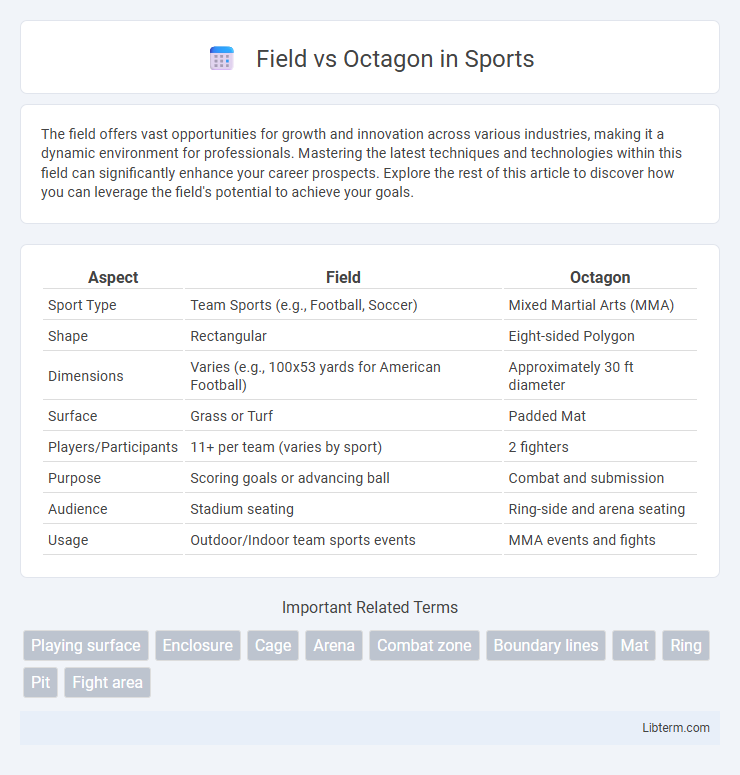 Octagon vs Field in Sports - What is The Difference?