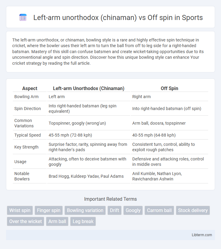 Off spin vs Left-arm unorthodox (chinaman) in Sports - What is The Difference?