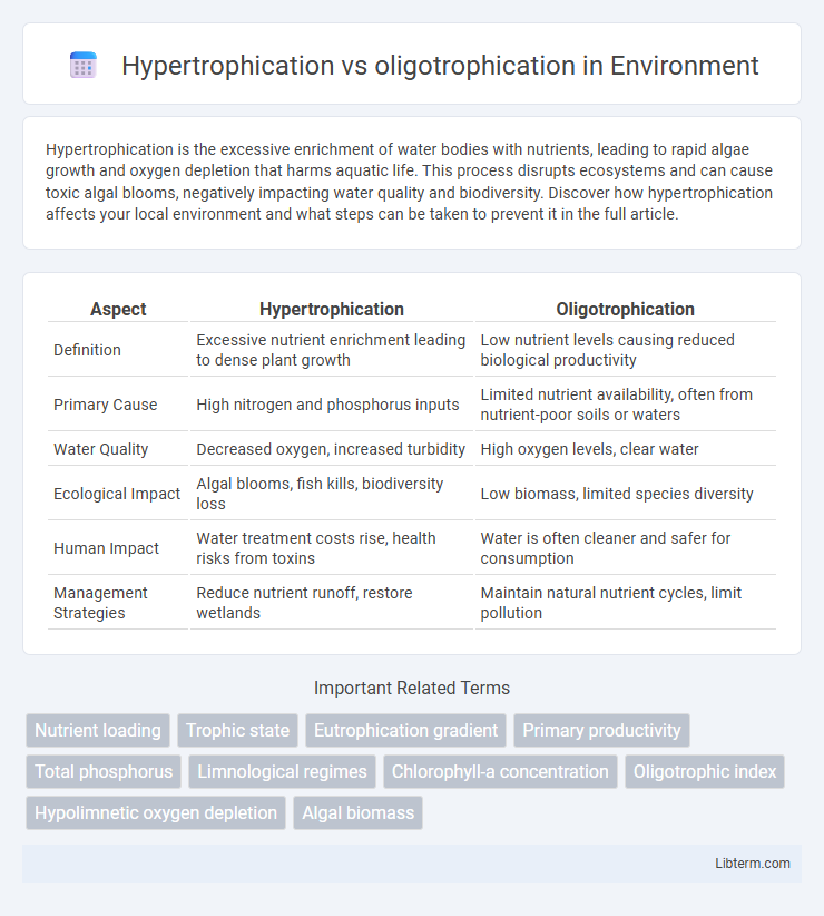 oligotrophication vs Hypertrophication in Environment - What is The Difference?
