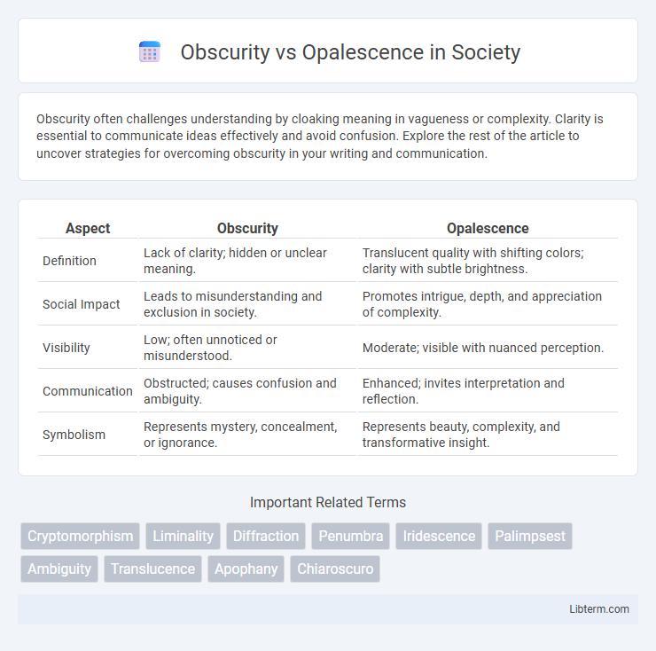 Opalescence vs Obscurity in Society - What is The Difference?