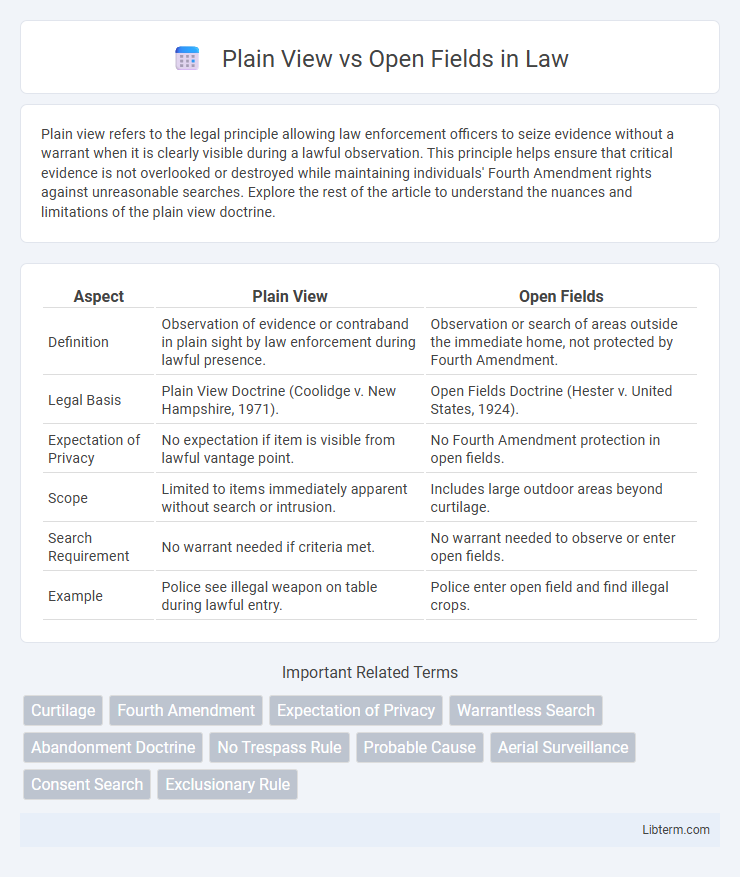 Open Fields vs Plain View in Law - What is The Difference?