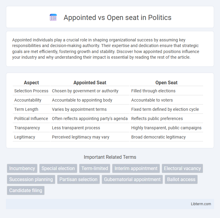 Open seat vs Appointed in Politics - What is The Difference?