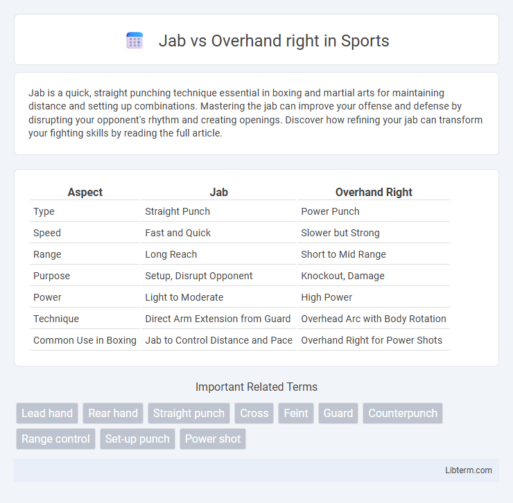 Overhand right vs Jab in Sports - What is The Difference?