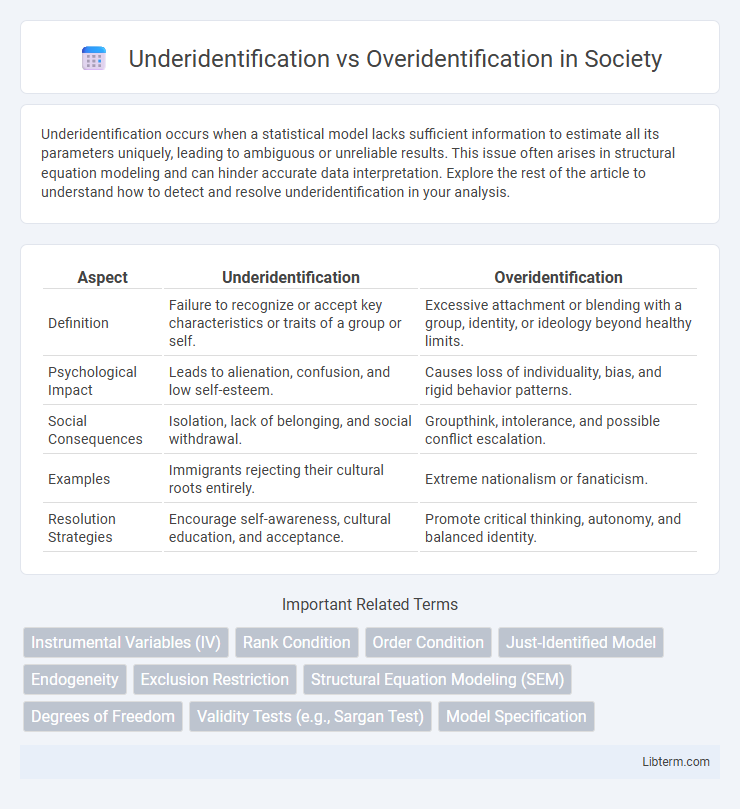 Overidentification vs Underidentification in Society - What is The Difference?