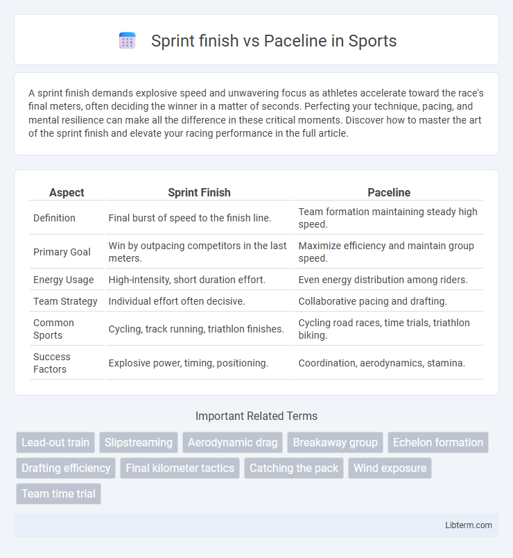 Paceline vs Sprint finish in Sports - What is The Difference?