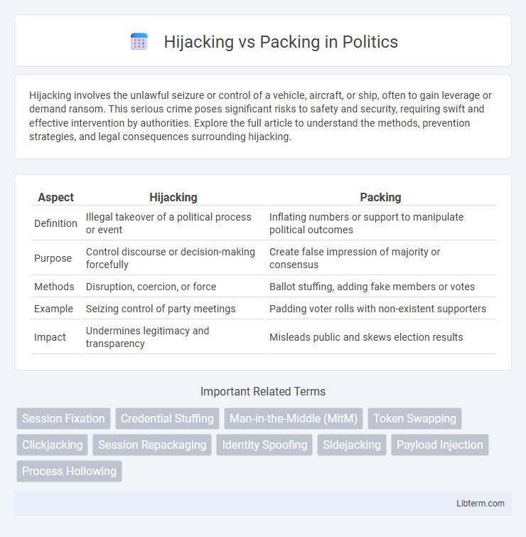 Packing vs Hijacking in Politics - What is The Difference?