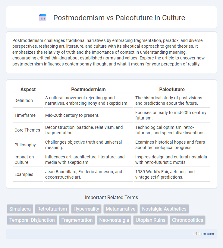 Paleofuture vs Postmodernism in Culture - What is The Difference?