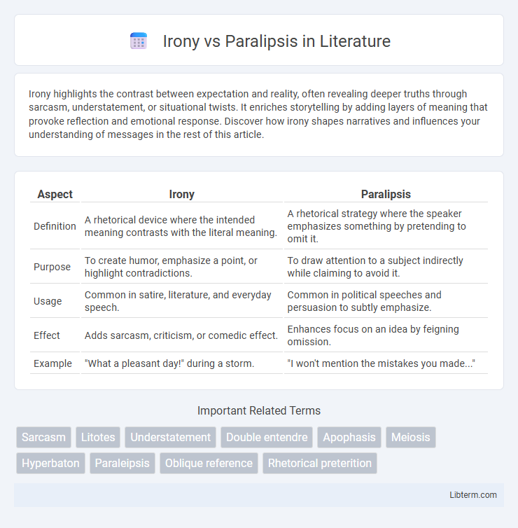 Paralipsis vs Irony in Literature - What is The Difference?