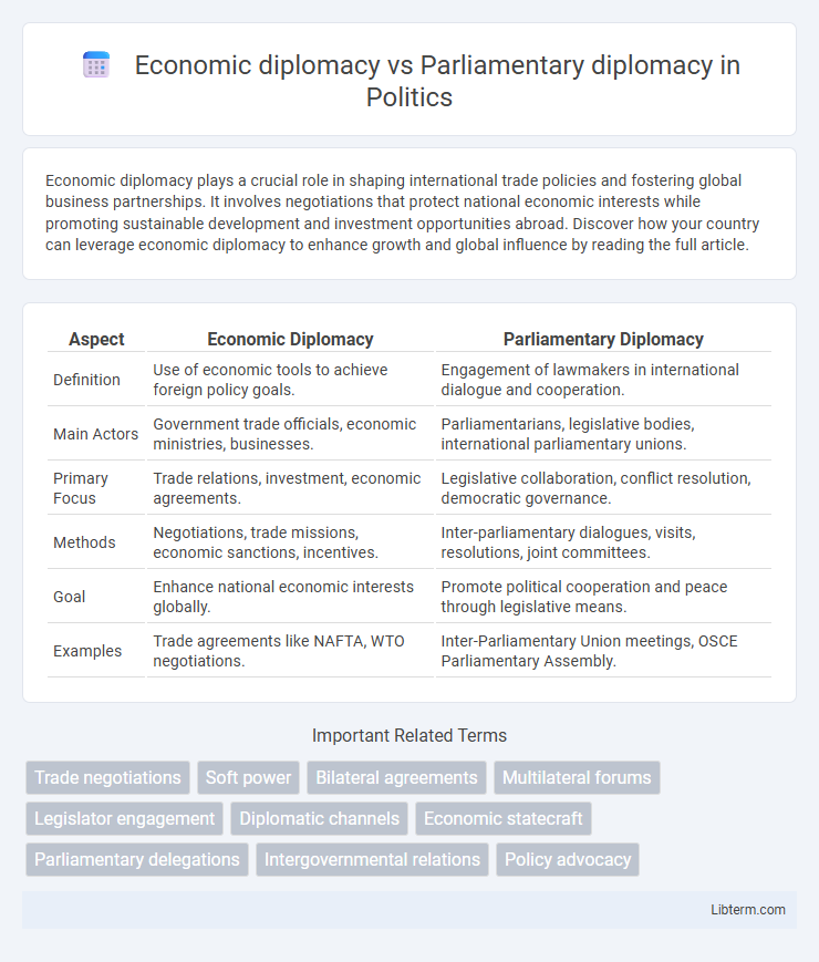 Parliamentary diplomacy vs Economic diplomacy in Politics - What is The Difference?