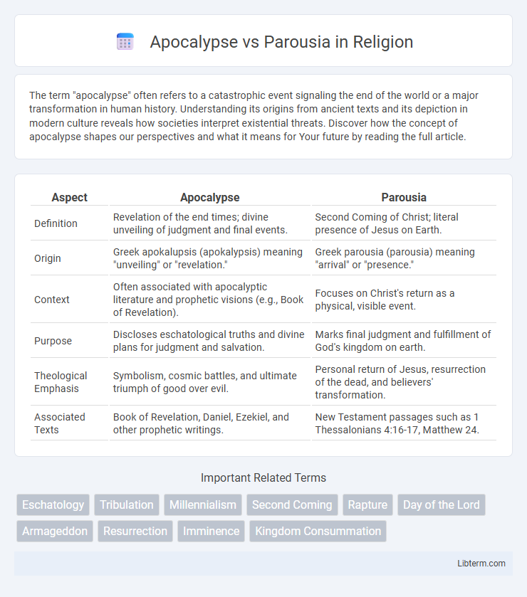 Parousia vs Apocalypse in Religion - What is The Difference?