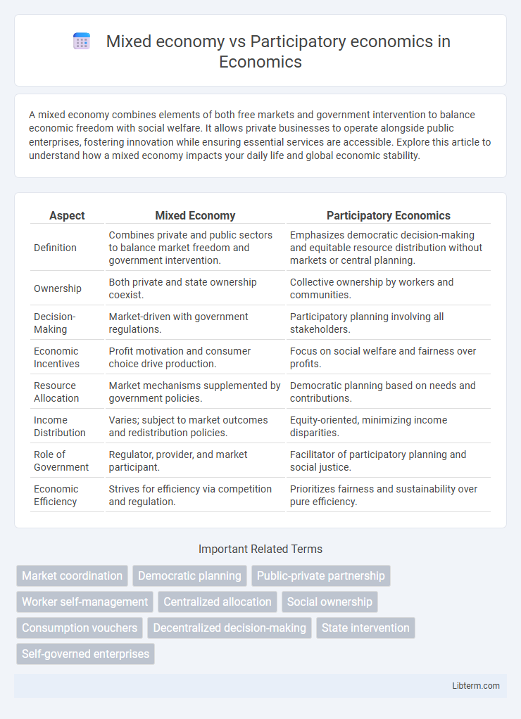 Participatory economics vs Mixed economy in Economics - What is The Difference?