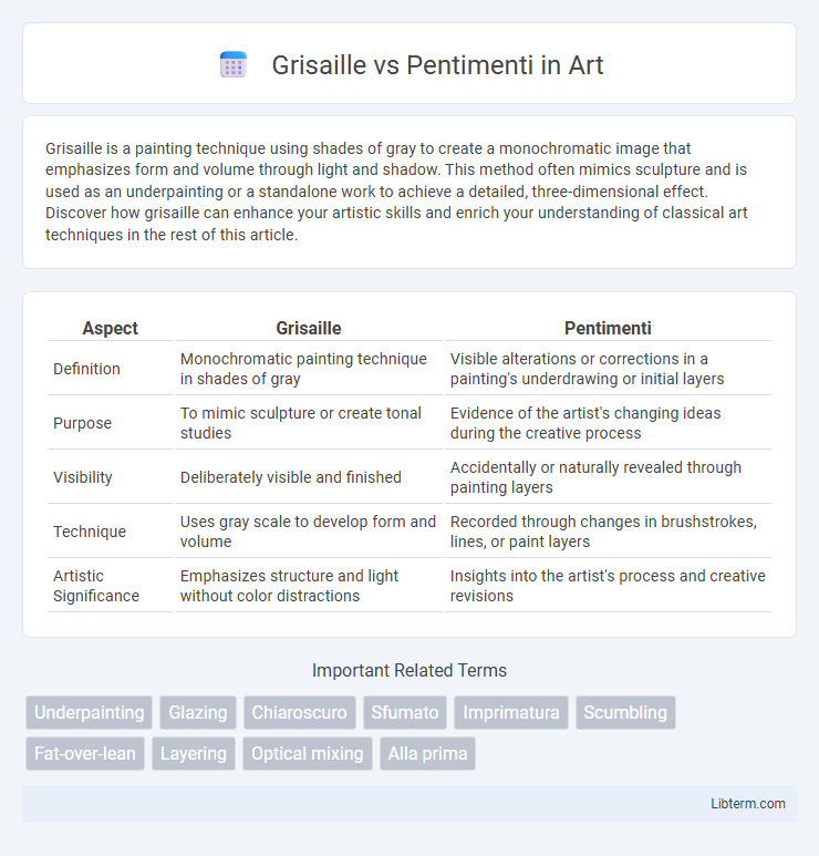 Pentimenti vs Grisaille in Art - What is The Difference?