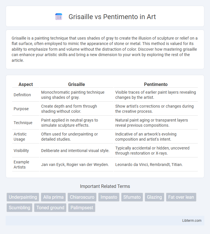 Pentimento vs Grisaille in Art - What is The Difference?