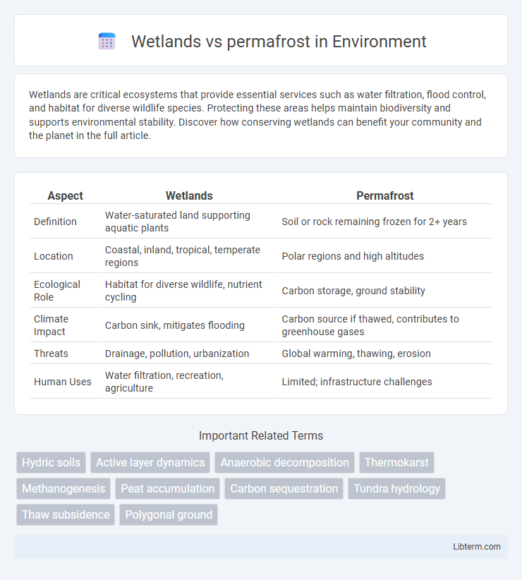 permafrost vs Wetlands in Environment - What is The Difference?