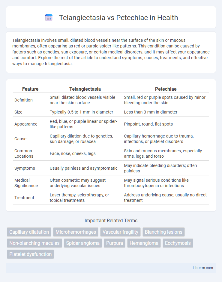 Petechiae vs Telangiectasia in Health - What is The Difference?