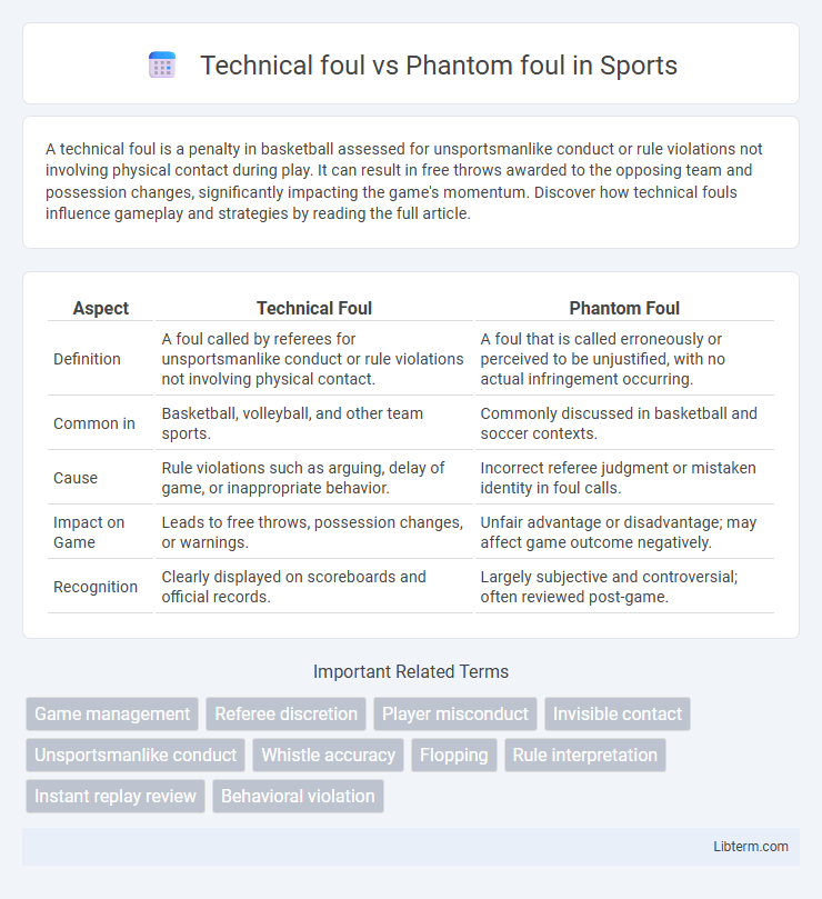 Phantom foul vs Technical foul in Sports - What is The Difference?