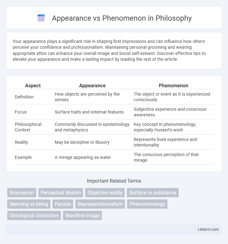 Phenomenon vs Appearance in Philosophy - What is The Difference?