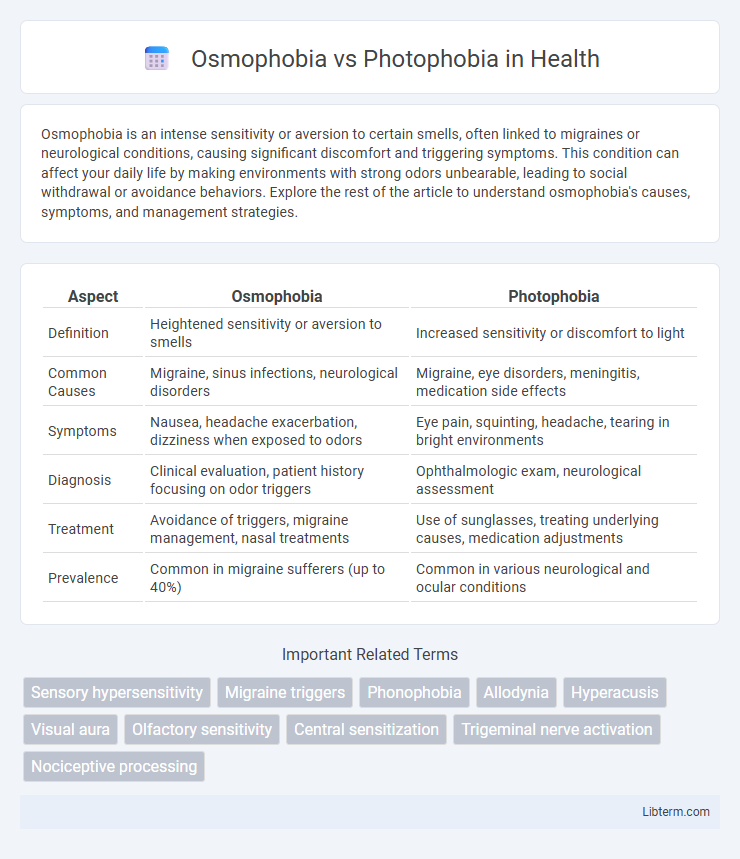 Photophobia vs Osmophobia in Health - What is The Difference?