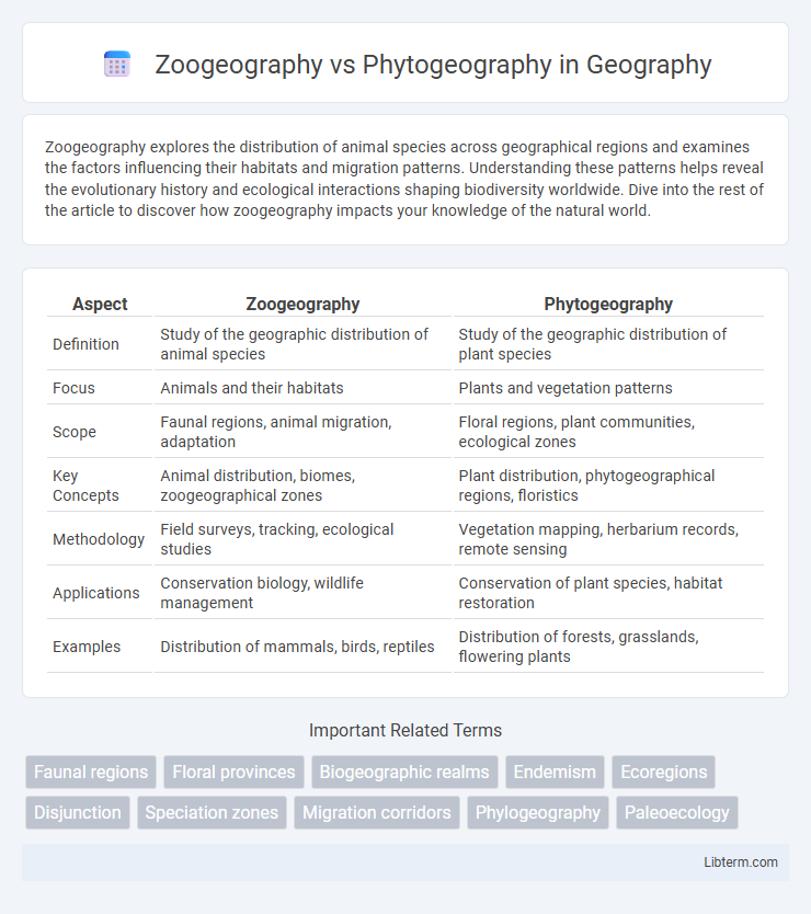 Phytogeography vs Zoogeography in Geography - What is The Difference?