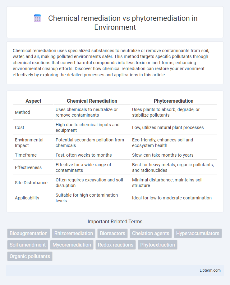 phytoremediation vs Chemical remediation in Environment - What is The Difference?