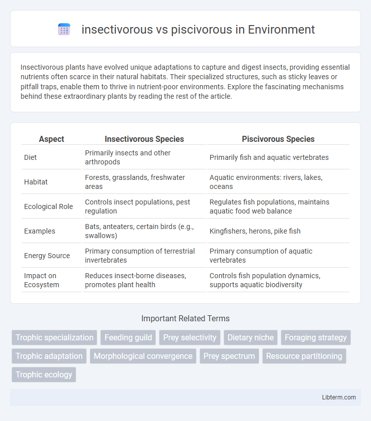 piscivorous vs insectivorous in Environment - What is The Difference?