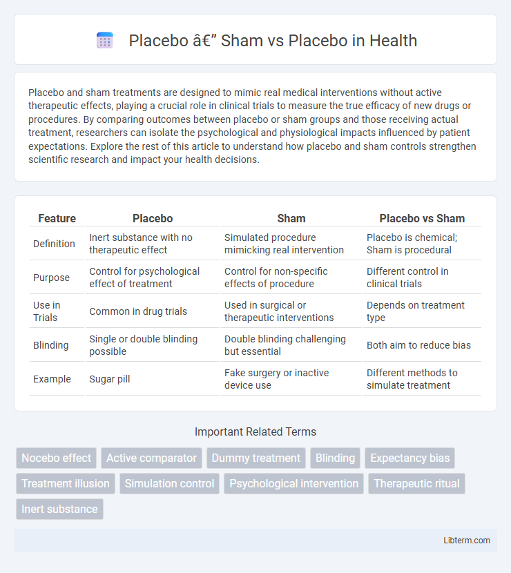 Placebo vs Placebo — Sham in Health - What is The Difference?