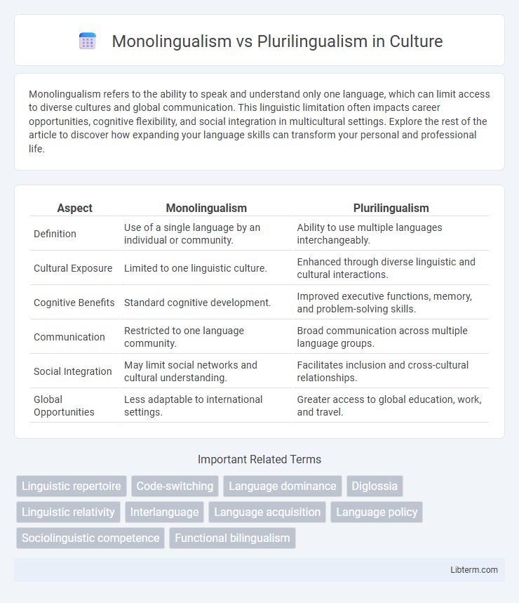Plurilingualism vs Monolingualism in Culture - What is The Difference?