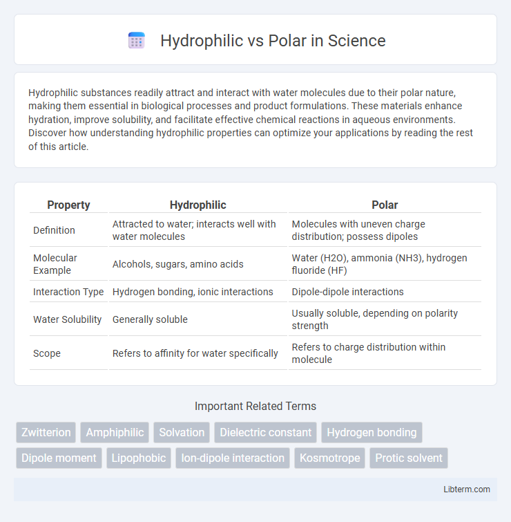 Polar vs Hydrophilic in Science - What is The Difference?