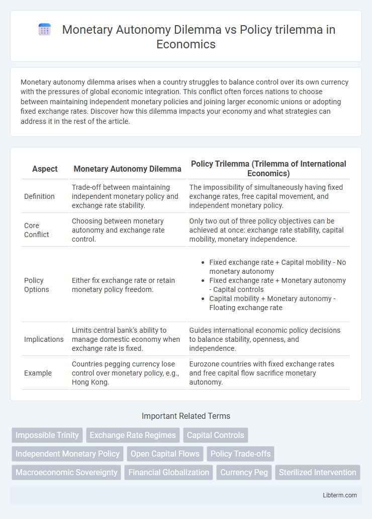Policy trilemma vs Monetary Autonomy Dilemma in Economics - What is The Difference?