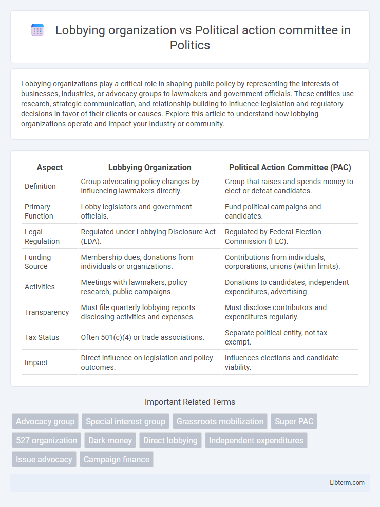 Political action committee vs Lobbying organization in Politics - What is The Difference?