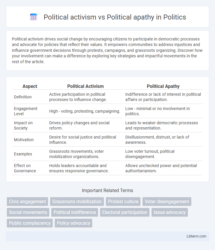 Political apathy vs Political activism in Politics - What is The Difference?
